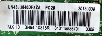 MAIN PARA TV SAMSUNG / NUMERO DE PARTE BN94-10315R / BN41-02443A / BN97-10096S / BN9410315R / PANEL CY-GJ043HGAV2H / MODELO UN43JU640 / UN43JU640DFXZA AH01 - Imagen 2