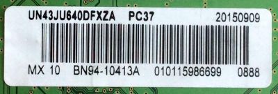 INTERFACE SUB T-CON / SAMSUNG BN94-10413A / BN97-10062T / BN41-02473A / MODELO UN43JU640DFXZA AH01 / PANEL CY-GJ043HGAV2H	 - Imagen 2