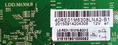 MAIN / FUENTE / (COMBO) / RCA 40RE01M6308LNA2-B1 / LDD.M6308.B / LG-RE01-150831-SQ110 / MODELO SLD40A45RQ	 - Imagen 2