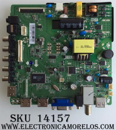 MAIN / FUENTE /(COMBO) ELEMENT H16050685 / TP.MS3393T.PB758 / VER: 20EB / MODELO ELEFW328 LE-32GJL4-B3	