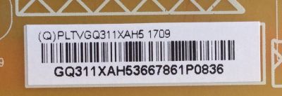 FUENTE DE PODER / VIZIO PLTVGQ311XAH5 / 715G6131-P05-W20-002S / GQ311XAH5 / PANEL TPT430H3-DUYSHA.G REV:S1AL / MODELO D43N-E1 LTT7VNBT - Imagen 2