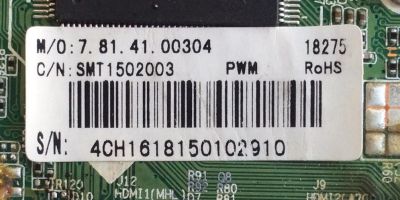 MAIN / INSIGNIA 4CH1618 / CV3393BH-Q / PANEL SM315TCA12 D0307D / MODELO NS-32DD220NA16	 - Imagen 2