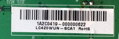 MAIN / SCEPTRE 1A2C0419 / T.RSC8.6A 11105 / PANEL LC420WUN-SCA1 / MODELO X425BV-FHD	 - Imagen 2