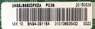 MAIN PARA TV SAMSUNG NUMERO DE PARTE BN94-09118A / BN97-08907E / BN41-02356B / MODELO UN55JS850DFXZA TH01 / PANEL CY-QJ055FLLV2H	 - Imagen 2