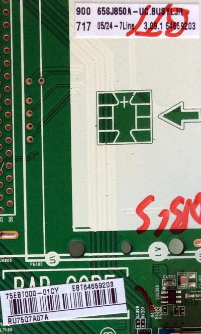 MAIN PARA TV LG 4K·UHD·HDR / NUMERO DE PARTE EBT64659203 / EAX67032904 / EAX67032905 / EAX67032904(1.0) / EAX67032905(1.0) / 64659203 / PANEL LC650EQF (DK)(M1) / MODELO 65SJ850A-UC / 65SJ850A-UC.BUSYLJR - Imagen 2