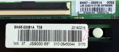 T-CON / SAMSUNG BN95-02061A / BN97-09251A / BN41-02297A / MODELO UN65JS9000FXZA TS01 / PANEL CY-XJ065FLLV2H	 - Imagen 2
