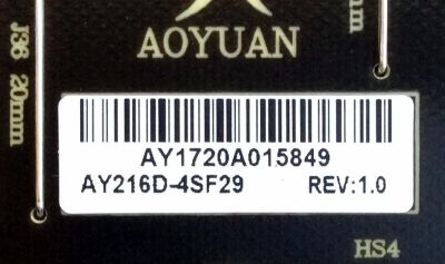 FUENTE DE PODER / SCEPTRE AY216D-4SF29/ 3BS00672 REV:1.0 / MODELO V65 SPTV589DA / PANEL LSC650FJ11-W02	 - Imagen 3
