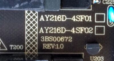 FUENTE DE PODER / SCEPTRE AY216D-4SF29/ 3BS00672 REV:1.0 / MODELO V65 SPTV589DA / PANEL LSC650FJ11-W02	 - Imagen 2