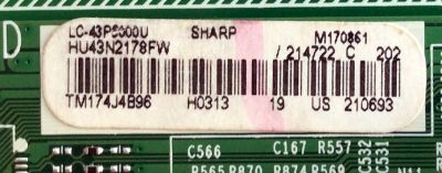 MAIN / FUENTE (COMBO) / HISENSE 214722 / RSAG7.820.7456/ROH / HU43N2178FW / TM174J4B96 / PANEL JHD426N2F21-K1QL\S0\GM\ROH / 217325 / MODELO LC-43P5000U - Imagen 2