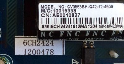 MAIN / RCA 6CH2424 / CV3553BH-Q42-12-4509 / 10015338 / AE0010827 / CV3553BH-Q42 / MODELO RT4038	 - Imagen 2