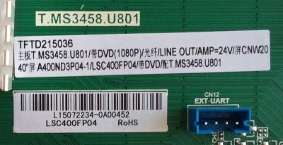 MAIN / BAUHN L15072234 / T.MS3458.U801 / MODELO B40-63UHDF / PANEL LSC400FP04	 - Imagen 2