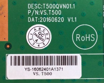 T-CON / HITACHI YS-16062401A1371 / T500QVN01.1 / VS.T500 / MODELO LE65K6R6	 - Imagen 2