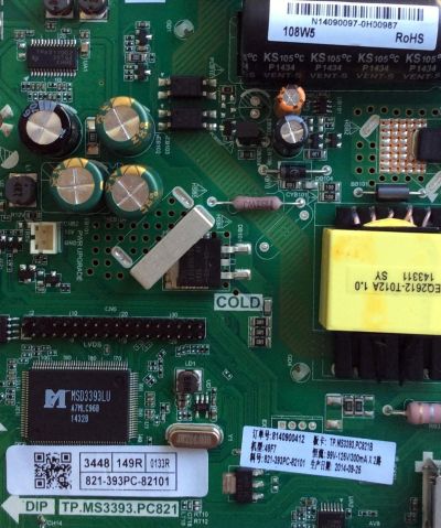 MAIN / FUENTE / (COMBO) / HAIER N14090097 / TP.MS3393.PC821 / 821-393PC-82101 / 8140900412 / MODELO 48D3505	 - Imagen 2