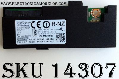 MODULO WIFI / SAMSUNG BN59-01264A / MODELOS UN50MU6300FXZA / UN55MU6290FXZA / UN65MU700DFXZA FA01 / UN65MU6300FXZA FA01 / UN65MU6500FXZA FA01 / UN65MU6500FXZA FA02 / UN55MU6300FXZA FA01 / UN55MU6500FXZA FA01 / UN55MU7000FXZA FA01 / UN55MU7000FXZA AA02