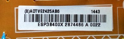 FUENTE DE PODER PARA TV VIZIO / NUMERO DE PARTE ADTVE2425AB6 / 715G6960-P01-000-002H / 715G6960-P03-000-002H / VE2425AB6 / PARTE SUSTITUTA ADTVE2425XB6 / PANEL TPT500DK1-QS1 REV:SC1A / MODELOS P502UI-B1E LTY6RKBQ / P502UI-B1E LTY6RK / P502UI-B1E LTY6RK - Imagen 2