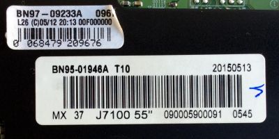 T-CON / SAMSUNG BN95-01946A / BN97-09233A / BN41-02297A / MODELOS UN55MU6300FXZA FA01 / HG55ND890UFXZA TS01 / UN55JU7100FXZA TS01 PANEL CY-GJ055FLLV1H	 - Imagen 2