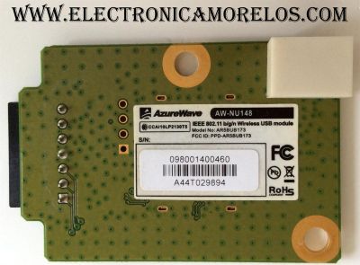 MODULO DE WI-FI PARA  TV / VIZIO 0980-0140-0460 / AW-NU148 / AR5BUB173 / MODELO E3D420VX / E472VL	 - Imagen 2