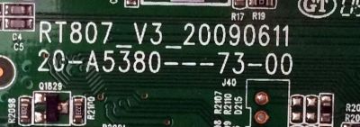 MAIN / PROSCAN 9RE01M5380LNA2-A1 / RT807_V3_20090611 / 20-A5380---73-00 / MODELO 40LC45Q / PANEL V400H1-L01 REV C1 - Imagen 3