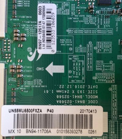 MAIN PARA TV SAMSUNG / NUMERO DE PARTE BN94-11706A / BN41-02568A / BN97-12617A / BN9411706A / PANEL CY-WK055HGLV1H / MODELO UN55MU6500 / UN55MU6500FXZA FA01 - Imagen 4