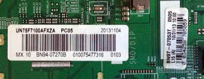 MAIN PARA TV SAMSUNG NUMERO DE PARTE BN94-07270B / BN97-07053T / BN41-01958B / SUSTITUTAS BN94-10057G / BN94-08215H / MODELO UN75F7100AFXZA UH02 / PANEL CY-GF750CSLV9H	 - Imagen 2