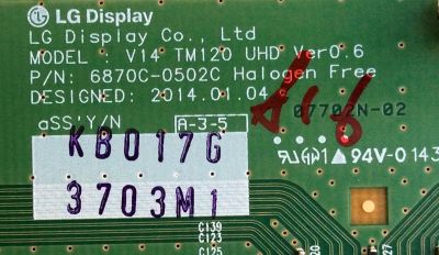 T-CON / LG 3703M / 6871L-3703M / 6870C-0502C / MODELO 55UH6090-UF.BUSFLJR / 55UB8300-UG AUSWLJR / 55UB8500-UA AUSWLJR / 55UB8200-UH / PANEL  LC550EQE (PG)(F2)	 - Imagen 2
