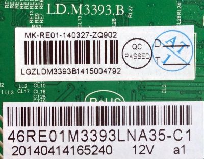 MAIN / RCA 46RE01M3393LNA35-C1 / LD.M3393.B / MK-RE01-140327-ZQ902 / 0327-ZQ902 / MODELO LED46C45RQ 4409-LE46C45-C1	 - Imagen 3