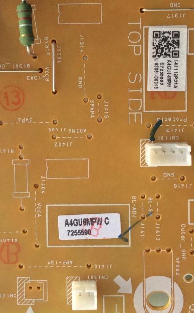 FUENTE DE PODER / MAGNAVOX A4GU5MPW-001 / BA4GU5F0102 1 / A4GU6MPW C / A4GU6-MPW / MODELO 50ME314V/F7 DS1	 - Imagen 2