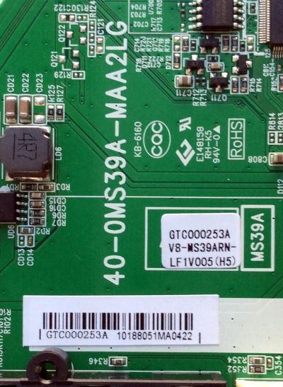 MAIN TCL / V8-MS39ARN-LF1V005(H5) / 40-0MS39A-MAA2LG / GTC000253A / 10188051MA0422 / MODELO TCL 48FD2700 - Imagen 2