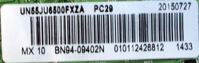 MAIN / SAMSUNG BN94-09402N / BN97-10062C / BN41-02344D / MODELO UN55JU6500FXZA	 - Imagen 2