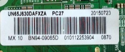 MAIN / SAMSUNG BN94-09065D / BN97-10058M / BN41-02353B / PANEL CY-GJ065CSAV1H / DISPLAY T650HVN12.0 / MODELO UN65J630DAFXZA BH02 - Imagen 2