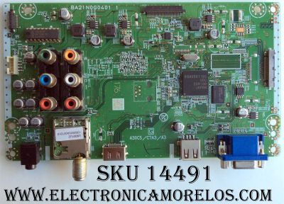 MAIN ORIGINAL PARA TV PHILIPS / NUMERO DE PARTE A2176UT / BA21N0G0401 1 / A30C5/C7A3/A3 / DISPLAY V216BG1-PE1 REV.C2 / MODELO 22PFL4507/F7	
