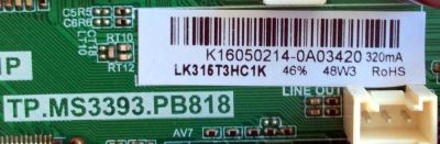 MAIN / FUENTE / (COMBO) / ELEMENT K16050214 / TP.MS3393.PB818 / SY16205 / ebac 20160323_175510 / MODELO ELEFW328 / PANEL LK315T3HC1K / T320-DXB-DLED - Imagen 3