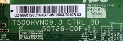 T-CON / SAMSUNG 5550T26C16 / 55.50.T26.C16 / T500HVN09.3 / 50T26-C0F / MODELO UN50J6200AFXZA DH03 / PANEL DH050CSA-B2 BB01 / T500HVF06.A - Imagen 2
