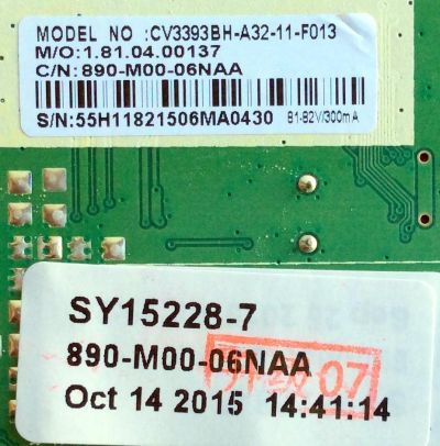 MAIN / FUENTE / (COMBO) / ELEMENT 55H1182 / SY15228-7 / CV3393BH-A32 / CV3393BH-A32-11-F013 / 890-M00-06NAA / MODELO ELEFW328B / PANEL V320BJ7-PE1 - Imagen 2