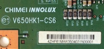 T-CON / FUNAI 4Z.HF61.MAR / 4ZHF61MAR / V650HK1-CS6 / MODELO FW65D25T - Imagen 2