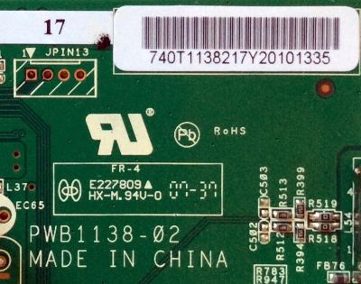 MAIN / WESTINGHOUSE 5097697001 / PWB1138-02 / MODELO SK-26H240S TW-50303-C026A / SK-26H520S TW-50203-C026A / PANEL V260B1-L01 REV C2	 - Imagen 2