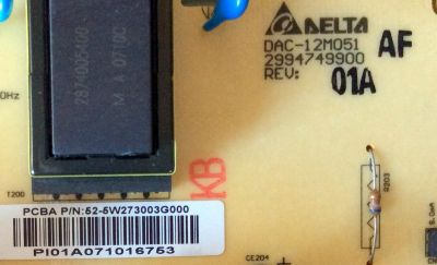 FUENTE DE PODER / HANNSG 52-5W273003G000 / DAC-12M051 / 2994749900 / MODELO HW173D HSG1027 / PANEL HSD170MGW1-A00 Rev:1	 - Imagen 2