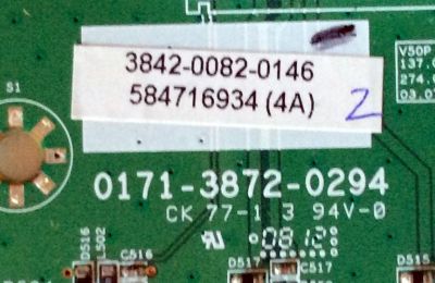 TARJETA DE HDMI / VIZIO 3842-0082-0146 / 0171-3872-0294 / 584716934(4A) / MODELO VP422HDTV10A	 - Imagen 2