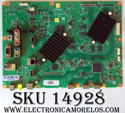 MAIN / TOSHIBA 75040183 / 461C7H51L11 / PE1188 / V28A001550A1 / MODELO 58L8400U / PANEL V580DK2-KS2 Rev:CA