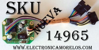 PLACA CONTROLADORA DEL VENTILADOR / SHARP OC-SPD0C0-001 / DELTA-SP-B3.2 / 0523-A0180 REV:00 / MODELOS 56DR650 / 65DR650 / 52HM85  / 62HM85 