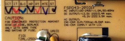 FUENTE / BALASTRA / VIEWSONIC FLX00011568-100 / FSP043-2PI01F / 3BS014997100GP	 - Imagen 3