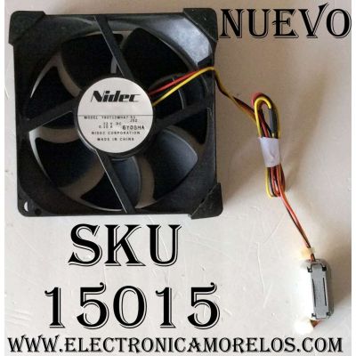 VENTILADOR PARA TV DLP / NIDEC T80T12MHA7-53 / T80T12MHA7-53 J52 / 6Y08HA