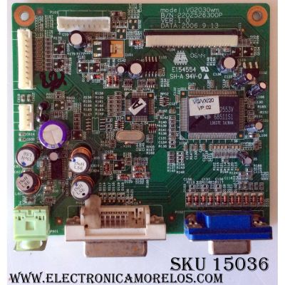 MAIN DIGITAL /  VIEWSONIC 6201-7920906001 / 2202526300P / VG2030WM / PANEL M201EW02 V.0 / MODELO VX2035WM