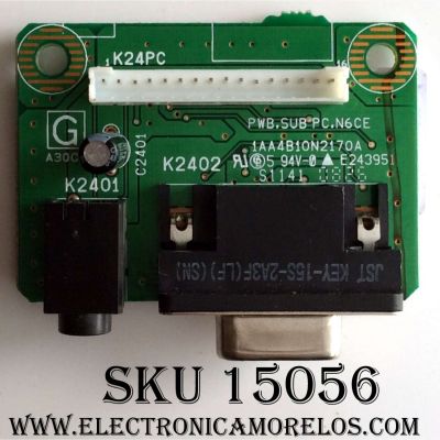 TARJETA INTERFACE / SANYO PWB.SUBPC.N6CE / S1141 / MODELO DP26648