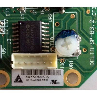 PLACA CONTROLADORA DEL VENTILADOR / TOSHIBA OC-SPD0C0-004 / DELTA-SP-B3.2 / 0613-A0662 / REV:00 / MODELOS 56HM195 / 56MX195 / 62HM195 / 72HM195 / 72MX195	 - Imagen 2