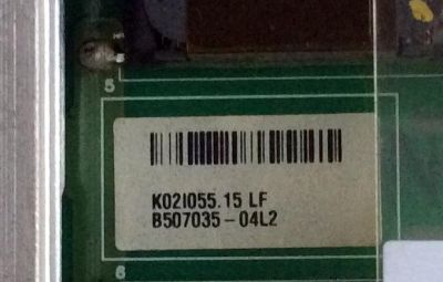 BACKLIGHT INVERTER / KORTEK  K02I055.15 /  B507035-04L2 / REV: 4  /  PANEL LTA400W1-L01 / MODELO  KT-LS40W1  - Imagen 3