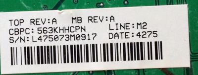 MAIN DIGITAL / CBPC563KHHCP / 715L1066-1A-ST / 563KHHCPN / REV:A	 - Imagen 4