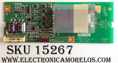 BACKLIGHT INVERTER / LG 6632L-0325A / PW-EE32SU-S / LC320WX1 / REV:1.8 / 996510008043 /PANEL LC320WX1-SLA1 / MODELO 32LB9D-UA
