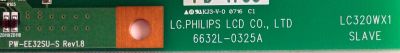 BACKLIGHT INVERTER / LG 6632L-0325A / PW-EE32SU-S / LC320WX1 / REV:1.8 / 996510008043 /PANEL LC320WX1-SLA1 / MODELO 32LB9D-UA - Imagen 2