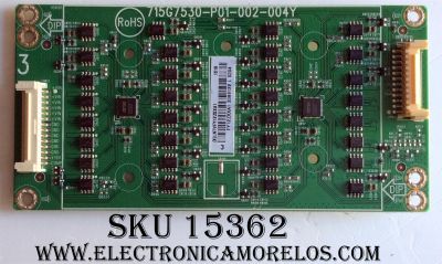 LED DRIVER / VIZIO LNTVFY12ZXXA1-3 / LNTVFY12ZXXA1 1619 / 715G7530-P01-002-004Y / MODELO P55-C1 LTM7TMDS / PANEL TPT550U2-EQLSJA.G REV:SC4C	